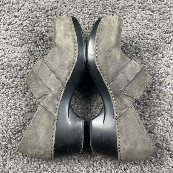 Dansko Tamara Nubuck Leather Clogs Mules Gray Women’s 39 US 8.5-9 - Picture 4 of 8